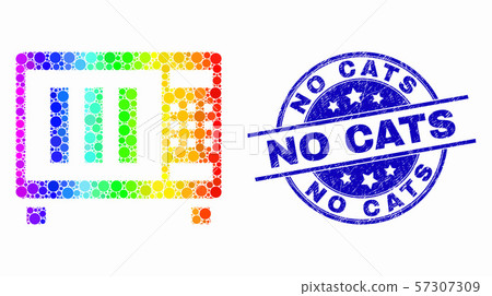 Vector Rainbow Colored Pixelated Microwave Oven Icon and Scratched No Cats Watermark Vector Rainbow Colored Pixelated Microwave Oven Icon and Scratched No Cats Watermark 57307309