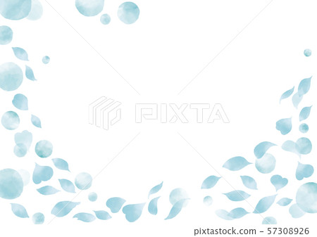 Watercolor style blue petals fluffy dots (white background) Watercolor style blue petals fluffy dots (white background) 57308926