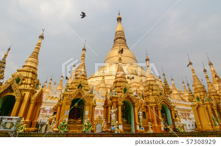 Shwedagon Pagoda in Yangon, Myanmar Shwedagon Pagoda in Yangon, Myanmar 57308929