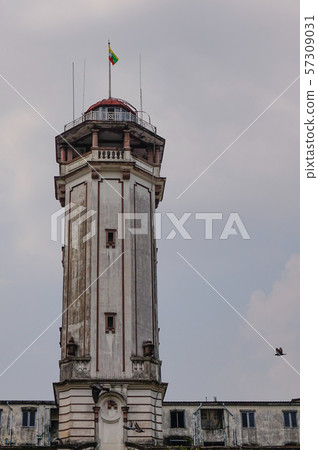 Old buildings in Yangon, Myanmar 57309031