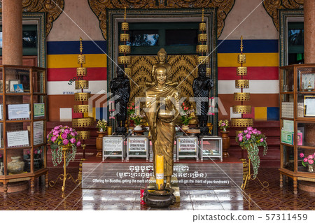 Wat Preah Prom Rath in Siem Reap, Angkor, Cambodia. 57311459