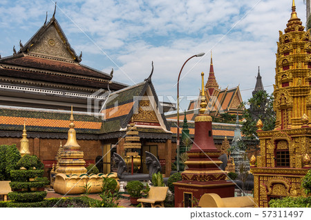 Wat Preah Prom Rath in Siem Reap, Angkor, Cambodia. Wat Preah Prom Rath in Siem Reap, Angkor, Cambodia. 57311497