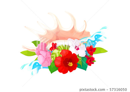 vector tropical pattern clip art 57316050