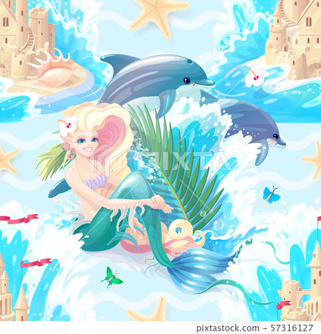 vector marine seamless pattern art vector marine seamless pattern art 57316127