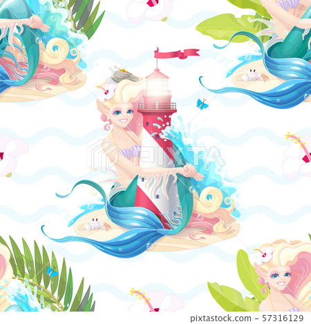 vector marine seamless pattern art vector marine seamless pattern art 57316129