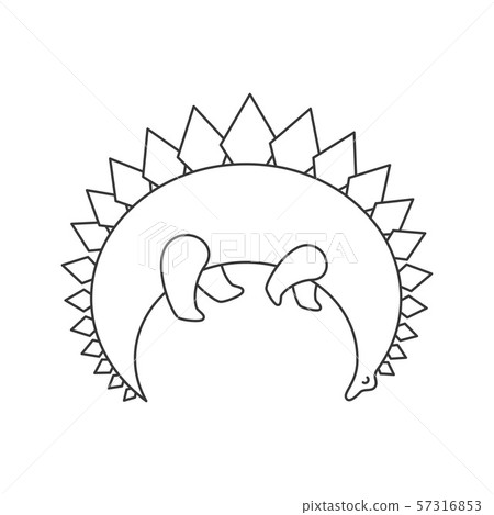 Cute line dinosaur 57316853