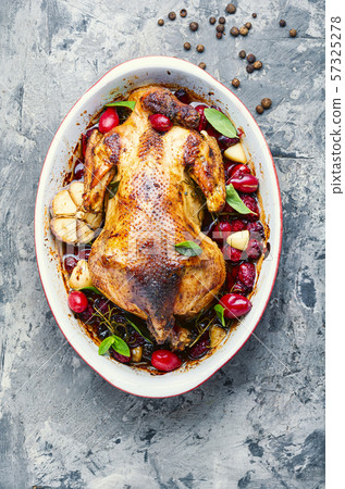 Baked chicken in berry sauce Baked chicken in berry sauce 57325278