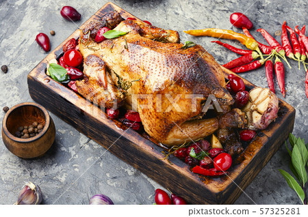 Baked chicken in berry sauce Baked chicken in berry sauce 57325281
