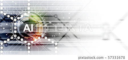 Abstract artificial intelligence DNA technology. 57331678