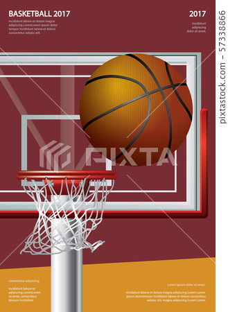 Basketball Poster Advertising Vector Illustration 57338866
