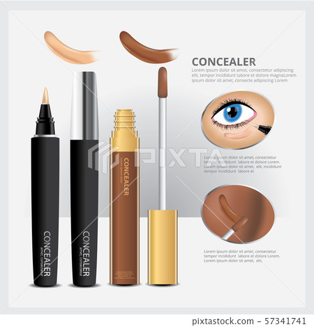 Concealer Cosmetic Package with Face Makeup Vector Illustration Concealer Cosmetic Package with Face Makeup Vector Illustration 57341741