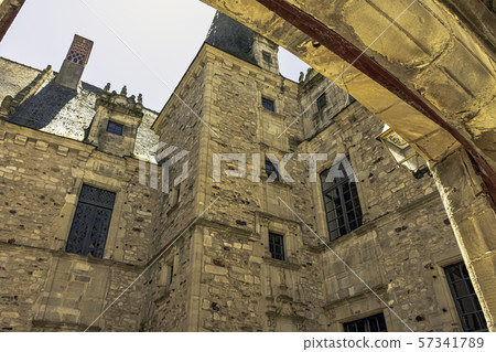 Vintage architecture of Old Town in Vitre, Brittany, France 57341789
