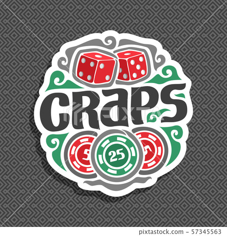 Vector logo for Craps gamble 57345563