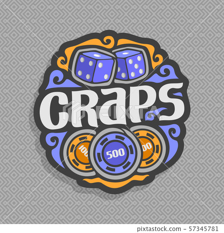 Vector logo for Craps gamble 57345781