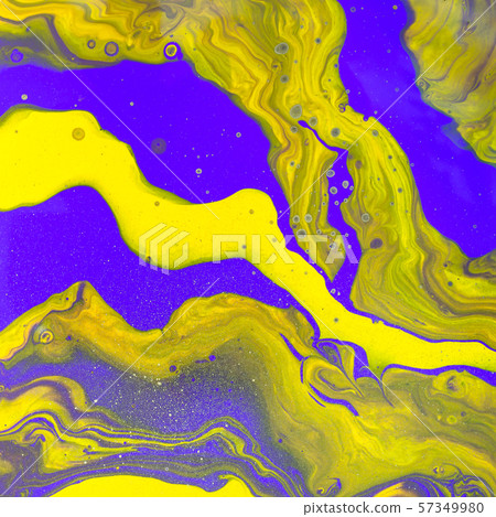 Glowing purple and yellow waves with gold 57349980