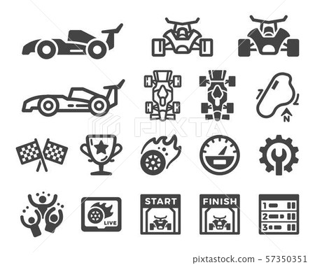 racing icon set racing icon set 57350351