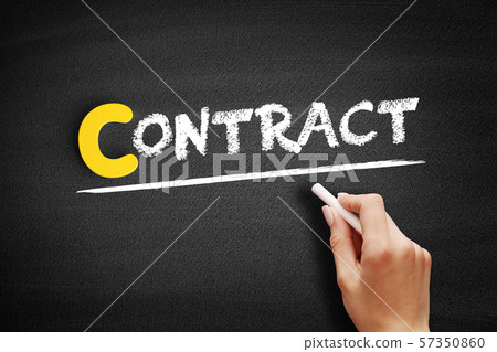 Contract text on blackboard Contract text on blackboard 57350860
