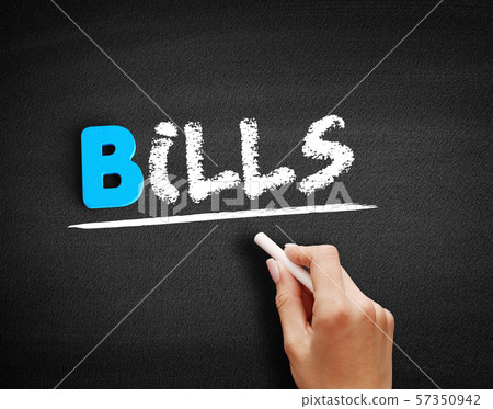 Bills text on blackboard 57350942