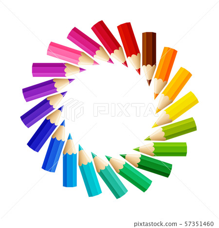 Abstract sun from color pencils Abstract sun from color pencils 57351460