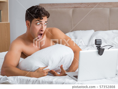 Young sexy man in online dating concept Young sexy man in online dating concept 57352808