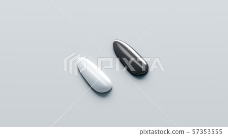 Blank black and white fake nails mockup, isolated 57353555