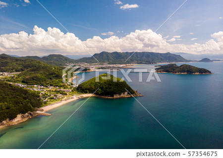 Aerial shot of Shonai Peninsula 57354675