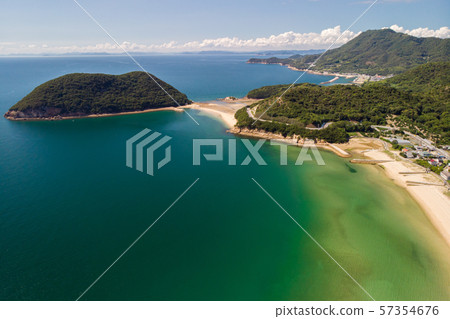 Aerial shot of Shonai Peninsula 57354676