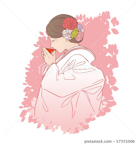 Bride who drinks at the tribute (three times nine degrees) 57355006