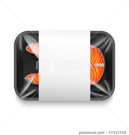 Isolated Fish Salmon Steak in Realistic Style Isolated Fish Salmon Steak in Realistic Style 57355358
