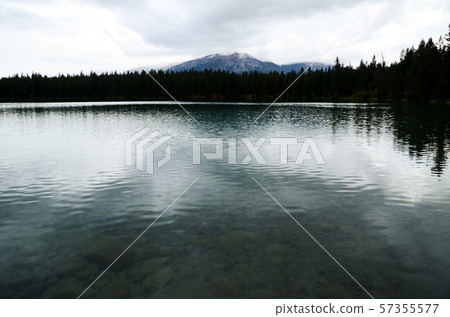 Canadian Rockies in Autumn, Jasper, Lake Edith in the evening (Alberta, Canada) 57355577