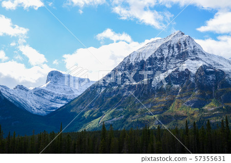 Canadian Rockies in Autumn, Athabasca River and Mountains-at Icefield Parkway (Canada) Canadian Rockies in Autumn, Athabasca River and Mountains-at Icefield Parkway (Canada) 57355631