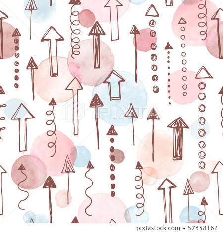 watercolor seamless pattern - Stock Illustration [57358162] - PIXTA