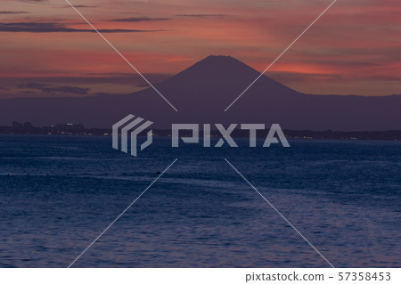 Fuji as seen from Tokyo Bay 02 57358453