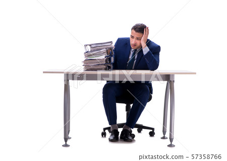 Employee working isolated on white background Employee working isolated on white background 57358766