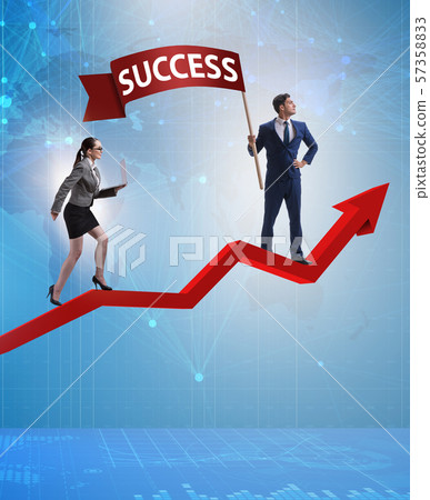 Businessman in success business concept 57358833