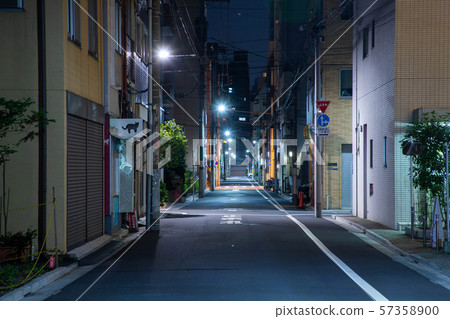 Residential area at night 57358900