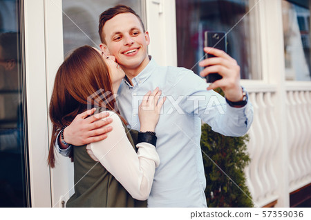 cute couple in a city cute couple in a city 57359036