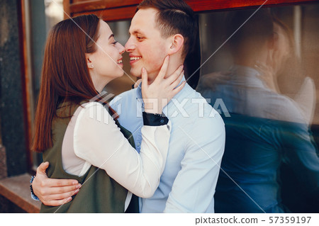 cute couple in a city cute couple in a city 57359197