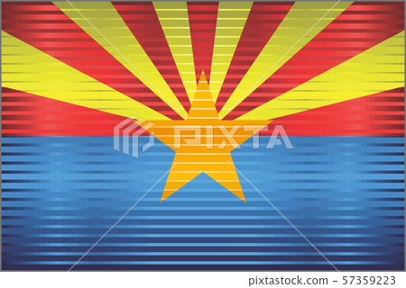 Shiny flag of Arizona on a brick wall Shiny flag of Arizona on a brick wall 57359223
