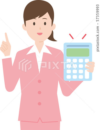 有計算器的女商人 有計算器的女商人 57359993