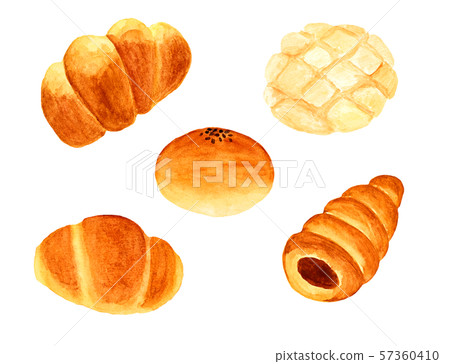 Various breads (watercolor painting) 57360410