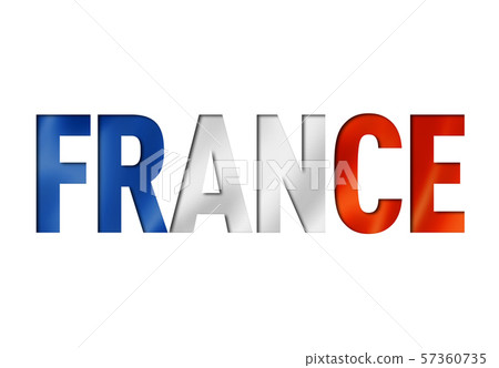 french flag text font - Stock Illustration [57360735] - PIXTA