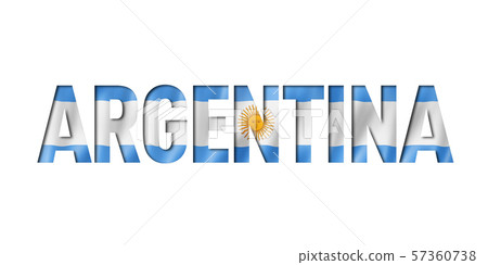 Argentinian Flag Text Font Stock Illustration 57360738 Pixta