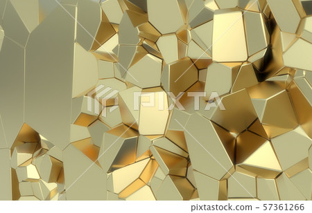 3d Render Golden Modern Shattered Wall Stock Illustration 57361266 Pixta