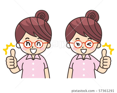 Cool Biz, a thumbs up business woman Cool Biz, a thumbs up business woman 57361291