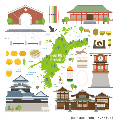 愛媛縣特產產品觀光插圖集 57361951