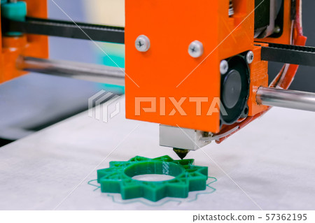 3D printer during work 57362195