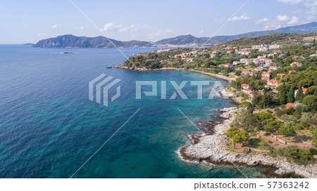 coast of the town Nea Iraklitsa, Greece. coast of the town Nea Iraklitsa, Greece. 57363242