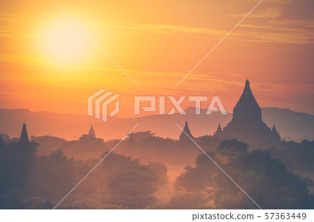 Temples at Bagan Kingdom, Myanmar Temples at Bagan Kingdom, Myanmar 57363449