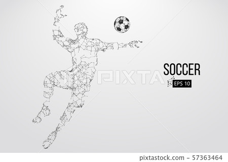 silhouette of a football player from particles. Vector illustration silhouette of a football player from particles. Vector illustration 57363464